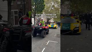 QUAD BIKE TOWING 2 MILLION POUND MCLAREN SENNA GTR LM [upl. by Nyasuh]