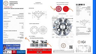 LDNG USA color D clarity VVS1 carat 196204224â€“221135 DMJ GEMS HÃ ng NgÃ y 91424Sat [upl. by Gayla]