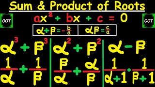 The Sum and Product of the Roots  Symmetry properties of Roots of a Quadratic Equation  Algebra [upl. by Arinaid586]