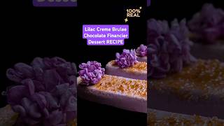 Lilac NoBake Crème Brûlée with Caramelized Topping  Fancy Dessert Recipe lilacs desserttutorial [upl. by Plath]