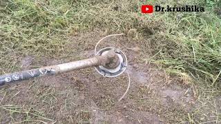 HOW TO USE THREE TRIMMER HEAD IN WEEDING MACHINE PLASTIC STEEL AND BLADE [upl. by Eelarol]