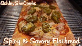 AshleySheCooks Flatbread WChicken amp Jalapenos  Proscuitto amp Onions [upl. by Amlet]