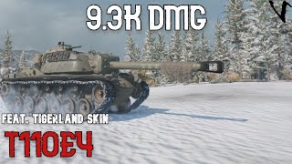 T110E4 feat Tigerland Skin 93K Damage WoT Console  World of Tanks Console [upl. by Eiralam]