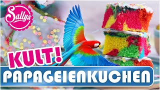 Papageien Kuchen  buntes Party Rezept Sallys Welt [upl. by Lehcem]