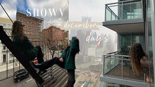 VLOG  the first snow in nyc some gift ideas amp a virtual live show [upl. by Odnesor21]