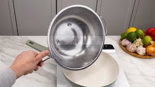 I put colander on pan I regret that I started doing this trick so late [upl. by Ymarej]