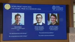 Nobel prize in Chemistry awarded to David Baker Demis Hassabis and John Jumper [upl. by Nrubyar197]