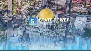 Bangkok State Tower Aerial 4K Drone Viewกรุงเทพฯทางอากาศโดรนมุมมองตานก [upl. by Tyson]