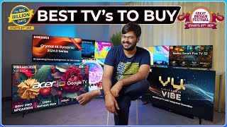 🎉 Best TVs To BUY 🎉 Amazon Great Indian Festival amp Flipkart Big Billion Days 2024 [upl. by Ede994]