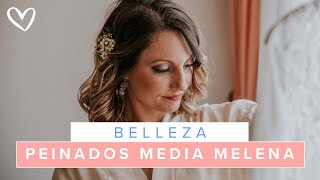 8 PEINADOS DE NOVIA con media melena [upl. by Chemaram281]