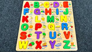 Best Learn ABC Puzzle  Preschool Toddler Learning Toy Video [upl. by Nnyleimaj]