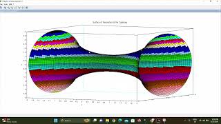 Scilab generated plot for the surface of revolution of a catenary curve [upl. by Thebault]