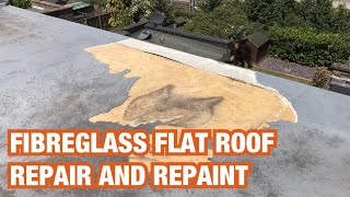 How to repair and repaint a damaged fibreglass flat roof [upl. by Adna]