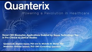 CHI Webinar Novel CNS biomarker applications enabled by Simoa technology [upl. by Notnroht]