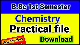 BSc 1st Semester Chemistry Practical File Pdf Download।Chemistry practical paper and Syllabus [upl. by Mable]