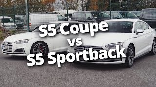 Audi S5 COUPE vs Audi S5 SPORTBACK 2018 [upl. by Enneite]