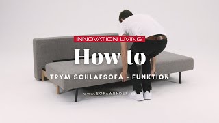 HOW TO Schlafsofa TRYM von Innovation®  Bettfunktion erklärt  Sofawunderde [upl. by Neelra]