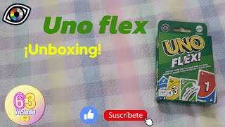 Juego de cartas UNO FLEX  Unboxing  Viciado63 [upl. by Enitsuga]