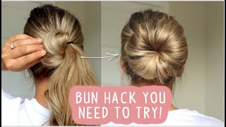 HOW TO LOW MESSY BUN HACK TUTORIAL [upl. by Avik]