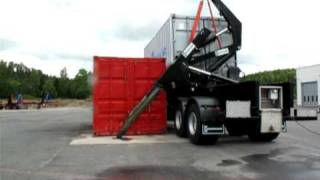 HAMMAR 195 HS sideloader  Stacking 86 containers [upl. by Yttig997]