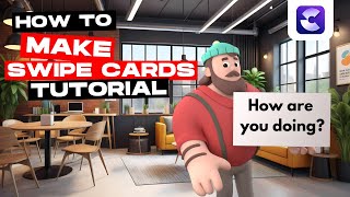 CreateStudio  3D Character  Swipe Cards Tutorial [upl. by Zobkiw]