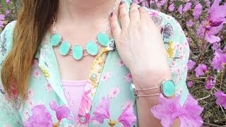 DIY Two Strand Beaded Statement Necklace and Bracelet Set  Cat Fox Designs [upl. by Schnell471]