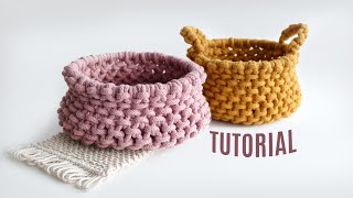 Woven Macrame Basket DIY [upl. by Jamison802]