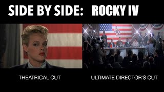 Rocky IV Apollo vs Drago Press Conference  Side by Side Comparison [upl. by Nael]