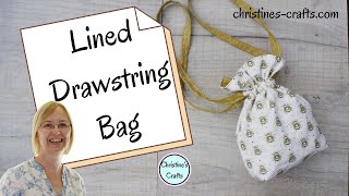 HOW TO MAKE A FULLY LINED DRAWSTRING BAG WITH BOXED BOTTOM  Easy to Follow Tutorial [upl. by Valoniah]