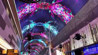 Las Vegas’ Fremont Street Experience overhead light performance at 9pm April 11 2024 [upl. by Schechinger668]