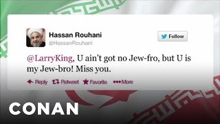 Irans President Gives Jews More Twitter Love  CONAN on TBS [upl. by Sivat]