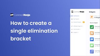 How to create a single elimination bracket [upl. by Eivla]