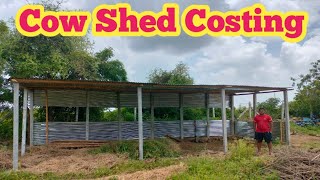 Cow Shed Construction amp Total Costing  गाय शेड निर्माण और कुल लागत [upl. by Akimihs]