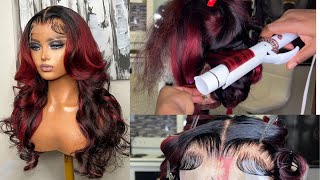 DETAILED How to do Body Wave Curls cut layers Lay baby hairs and style a unit for instagram [upl. by Florenza924]