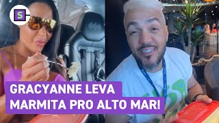 Gracyanne Barbosa leva marmita pro navio do Neymar e mostra Belo comendo Se rendeu [upl. by Adnuahsar]