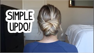 EASY UPDO HACK YOU NEED TO TRY MEDIUM amp LONG HAIRSTYLES [upl. by Adniralc]