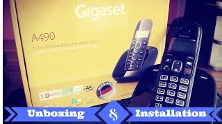 Gigaset A490 Cordless Landline Phone Unboxing amp setup [upl. by Nylrehs]