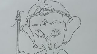 How to easy draw Ganesh part 1  Yedhu krishnans Art626 [upl. by Hepsiba]