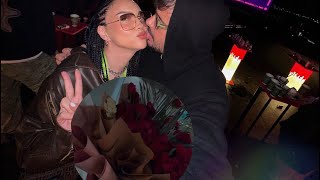 Një partner romantik si Dj Dagz surprizon Einxhel me trëndafina dhe një dedikim me fjalë zemre😍🥰 [upl. by Ainitsirc]