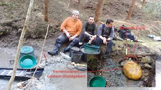 Goldwaschen  Gold Panning  Goldwaschen Frühjahr 2018 [upl. by Marietta]