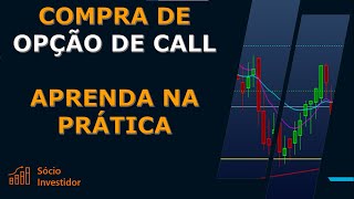 COMPRA DE OPÇÃO DE CALL  APRENDA NA PRÁTICA [upl. by Avrom]