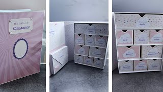 Scrapbooking  tuto 1 coffret de naissance [upl. by Mann]