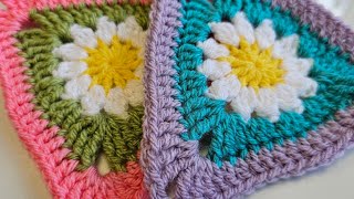 Easy crochet daisy bunting UK Terms ready for Easter [upl. by Nerred277]