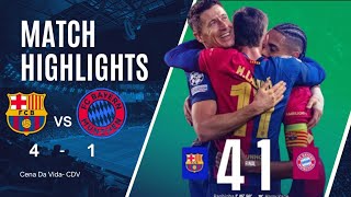 Barcelona vs Bayern 41 full time highlights champions league [upl. by Ryter]