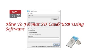 How To Format SD CardUSB Using Software [upl. by Tiffi]