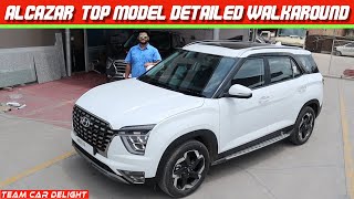 Hyundai Alcazar Top Model 2021  Walkaround Review with On Road Price  Alcazar 2021 Signature O [upl. by Assirrem]