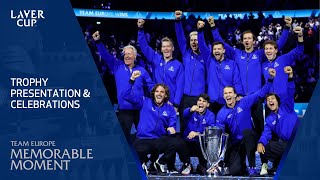 Trophy Presentation and Team Europe Celebrations  Laver Cup 2024 [upl. by Guinn]