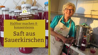 Kirschsaft selber machen Kirschen entsaften Saft aus Obst herstellen Haltbar machen konservieren [upl. by Servais171]