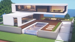 Minecraft Tutorial  Modern House  Gracium  Modern City 18 [upl. by Ermine]