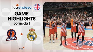 Leyma Coruña  Real Madrid 8685 GAME HIGHLIGHTS  Liga Endesa 202425 [upl. by Adlitam]